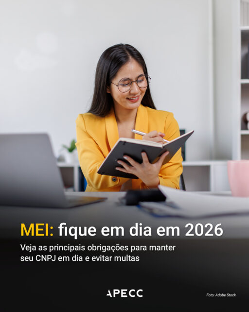 Se você é MEI, ficar atento às obrigações do ano é essencial para manter o CNPJ ativo e evitar multas.

Além do pagamento mensal do DAS, existem outras responsabilidades importantes. Reunimos as principais obrigações que todo MEI deve cumprir em 2026 para manter o negócio regularizado.

👉 Salve este post para consultar sempre que precisar e compartilhe com outros empreendedores que também são MEI!
#mei #apecc #empreendedorismo #das