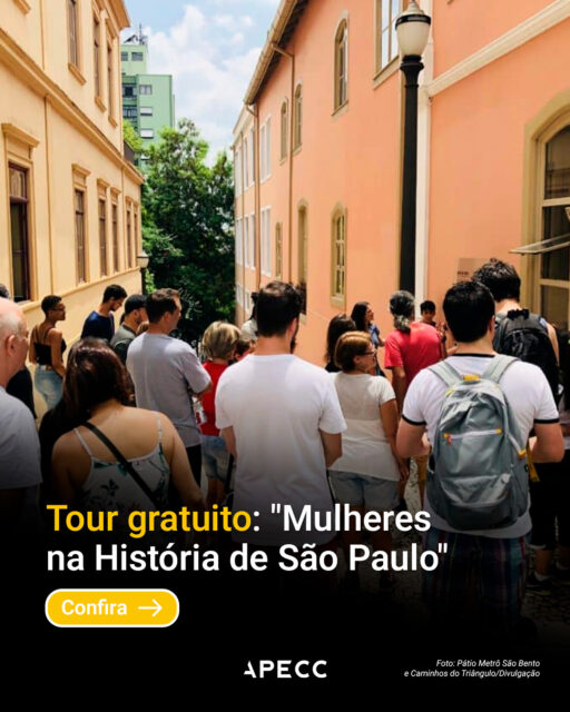 O tour “Mulheres na História de São Paulo” convida você a olhar o Centro por outra perspectiva e conhecer o papel de mulheres que marcaram a cidade.

Durante o passeio, você descobre trajetórias inspiradoras de nomes conhecidos a histórias que pouca gente conhece, mas que fazem parte da nossa identidade.

📍 Praça da Colmeia – Pátio Metrô São Bento
🗓️ Sábados de abril
⏰ A partir das 11:00
🎟️ Gratuito (sujeito à lotação)

Uma oportunidade para aprender, caminhar pelo Centro e se conectar com a história.

📲 Marque alguém para ir com você e aproveite essa experiência!
