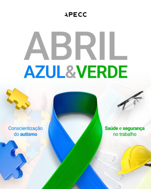 Abril chegou com duas pautas importantes. É mês de conscientização e cuidado! 💙💚

O Abril Azul reforça a importância de entender, respeitar e incluir pessoas com autismo.
E o Abril Verde traz o alerta para saúde e segurança no trabalho.

Dois temas que fazem parte do dia a dia e pedem mais atenção de todos nós.

A APECC apoia e valoriza iniciativas que promovem respeito, inclusão e mais cuidado no ambiente de trabalho.

👉 Compartilhe para levar essa mensagem adiante